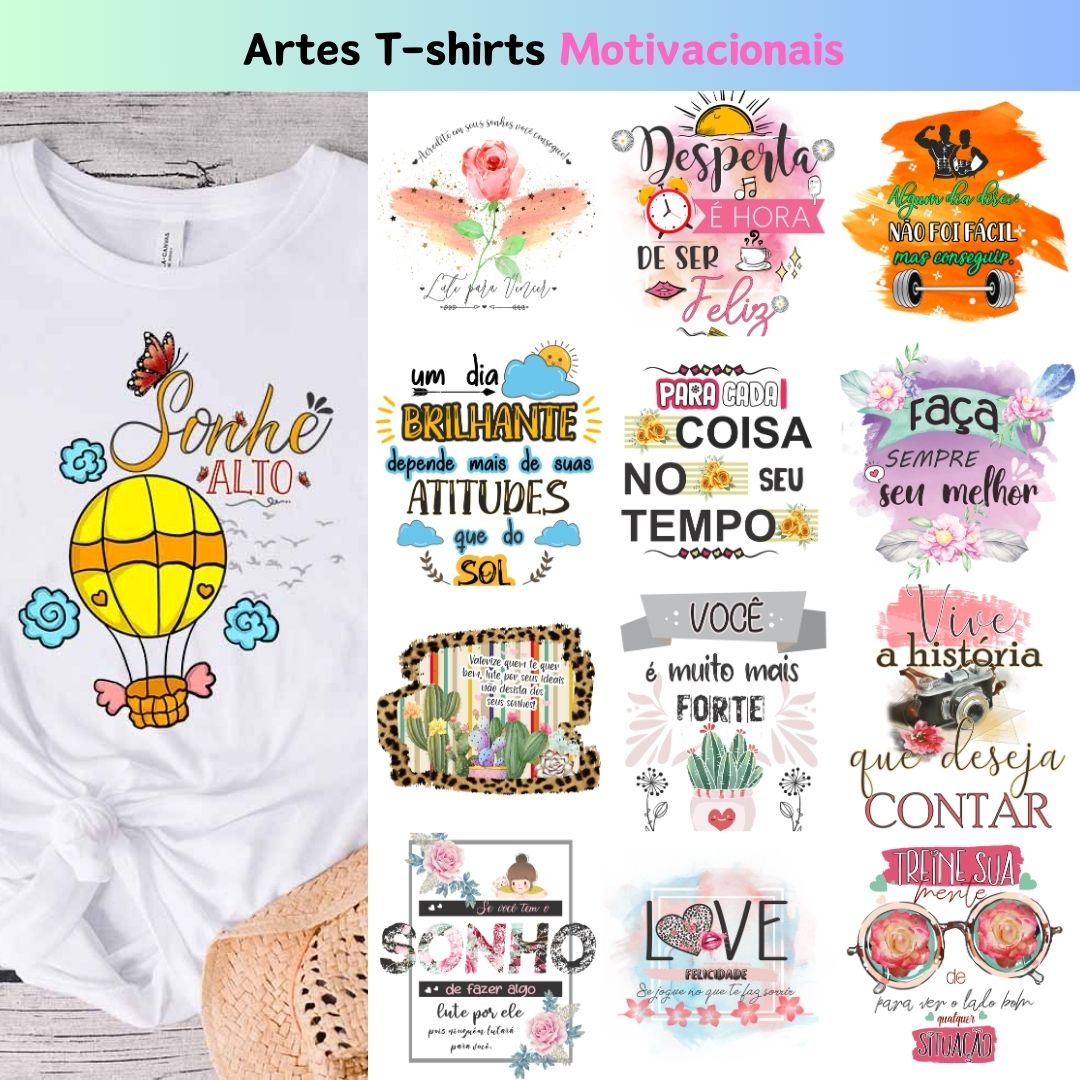 Arte camisa Motivacionais